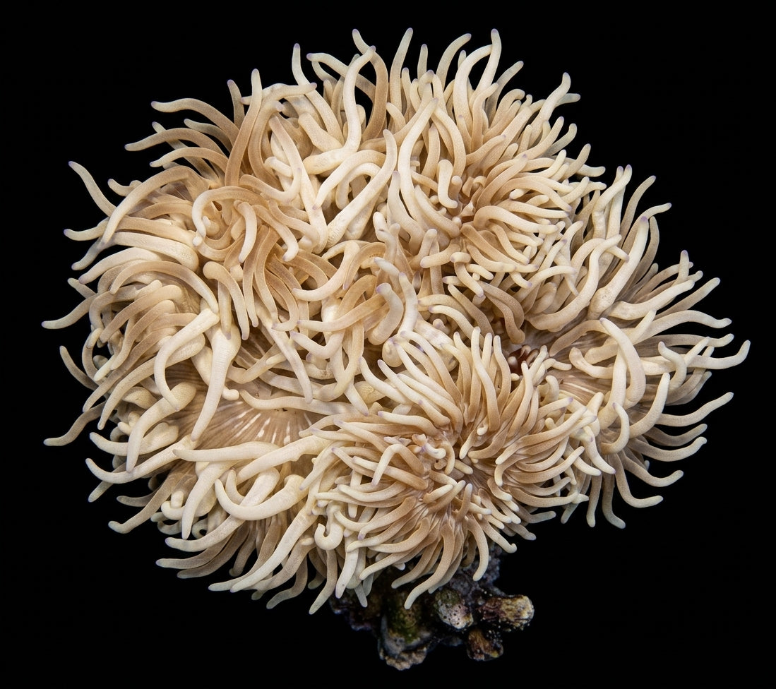 Lederanemone (Heteractis crispa) (cream)